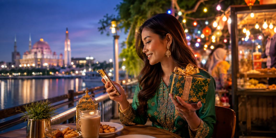 Suasana perayaan Hari Raya dengan permainan Teen Patti di Putrajaya Malaysia